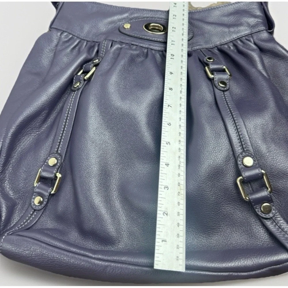 Karla Hanson Purple Hobo Shoulder Bag Vegan Leather Slouch Purse‎ Handbag